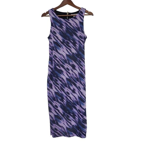 Jennifer Lopez Womens Sz 12 Purple Sleeveless Midi Length Dress - Picture 2 of 10